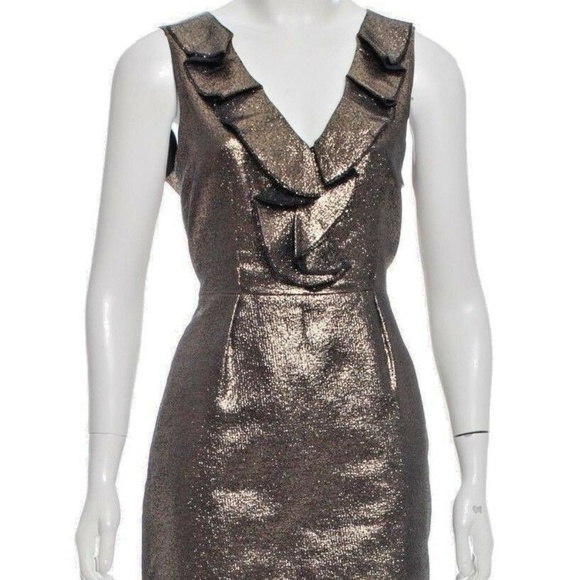 KATE SPADE New York Sleeveless Sheath Black Gold - Picture 2 of 6